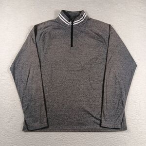 G/fore Pullover Mens Large Gray Brushed Back Tech 1/4 Zip Performance Golf